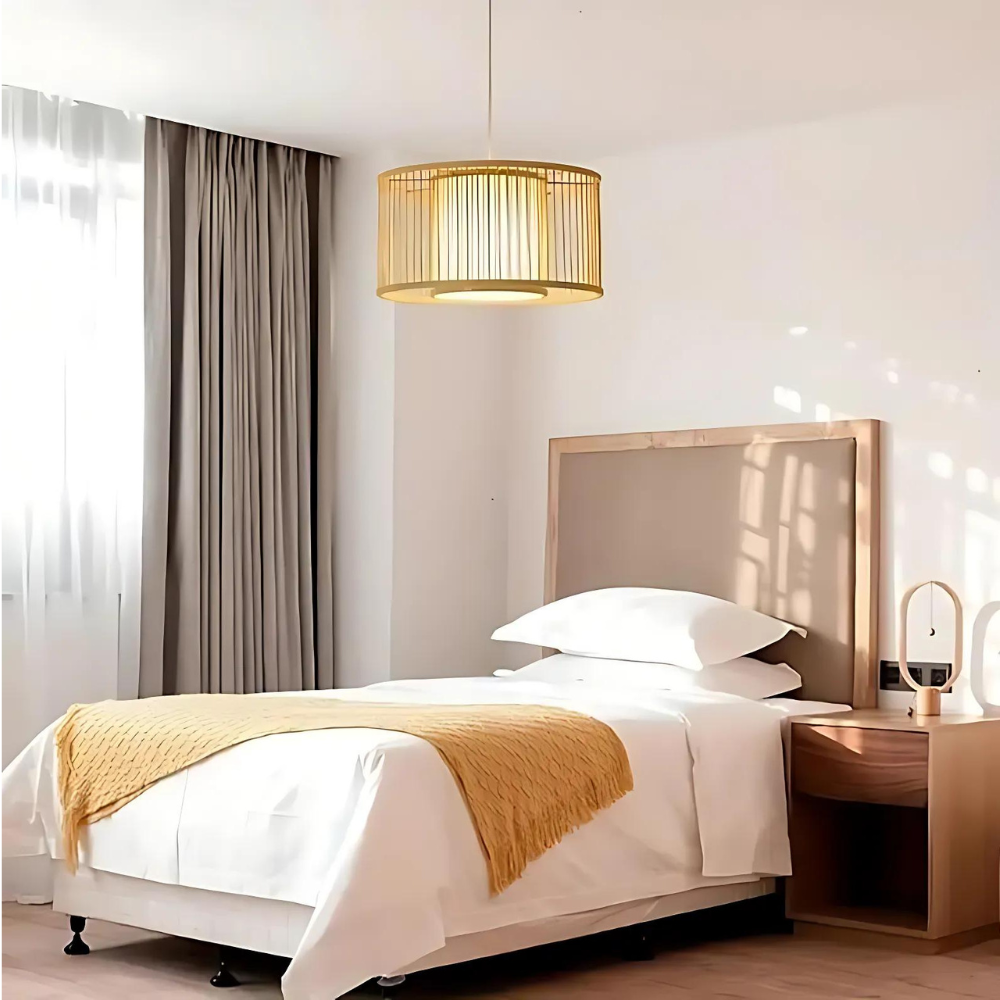 Bamboo Pendant Lamp Night Butterfly