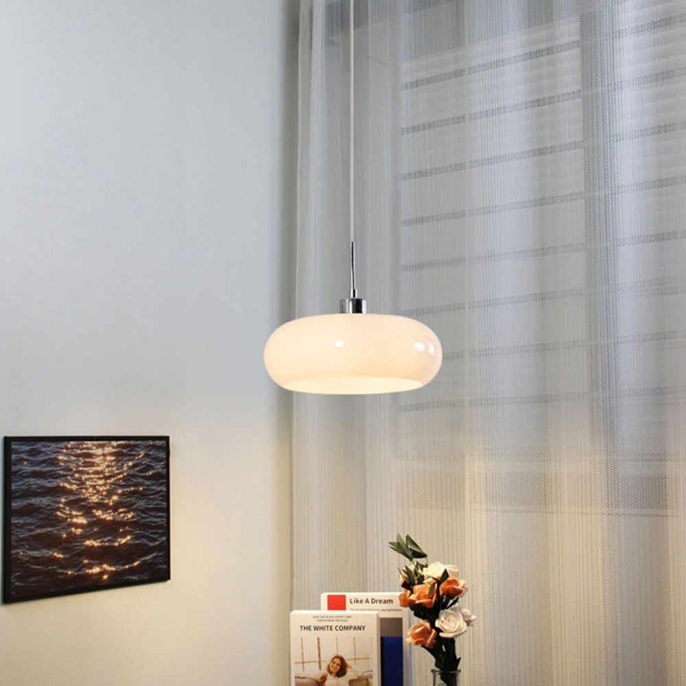 Stijlvolle glazen hanglamp met uniek ontwerp