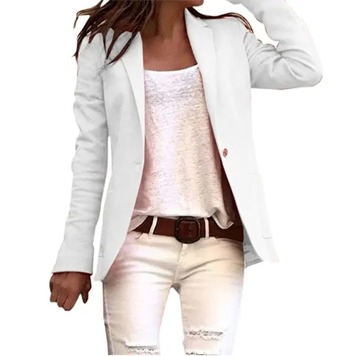Blazer casual de manga larga para mujer