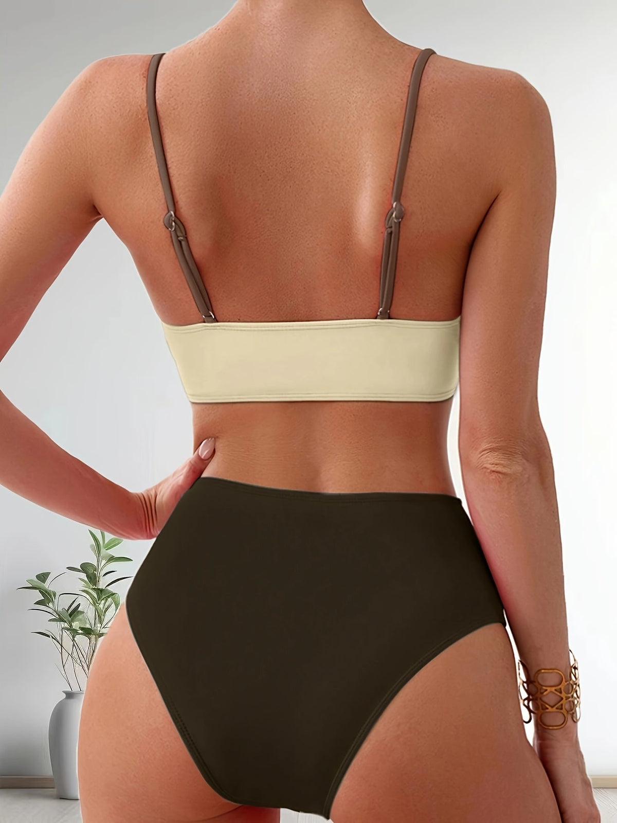 Set bikini patchwork elasticizzato e comodo da donna