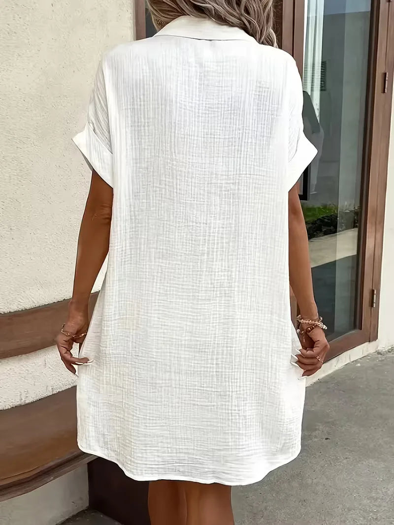 Robe chemise à manches courtes