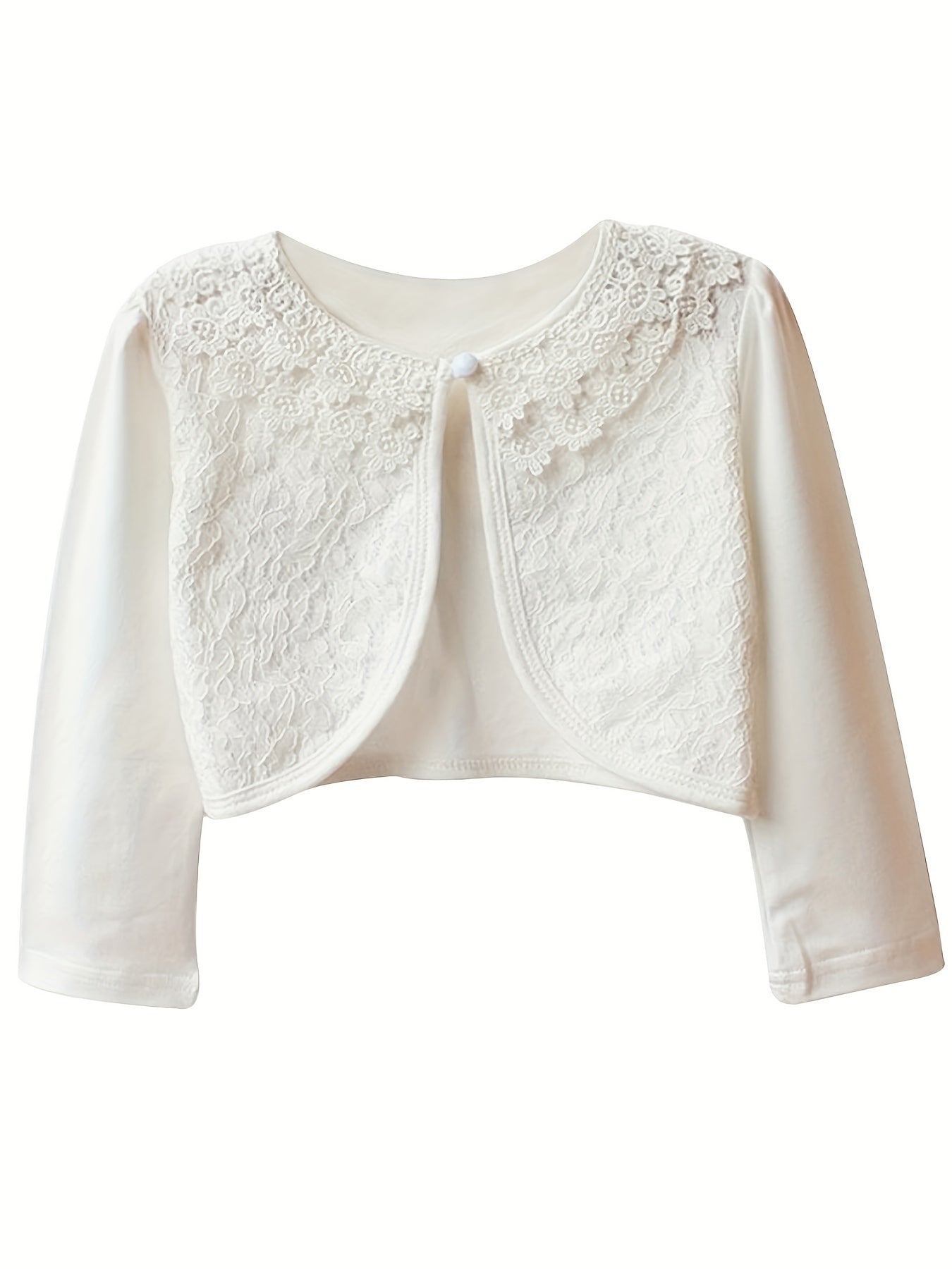 Girls' Cardigan with Lace Detail - Choi