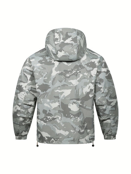 Chaqueta para hombre con estampado de camuflaje y capucha – Informal y cómoda