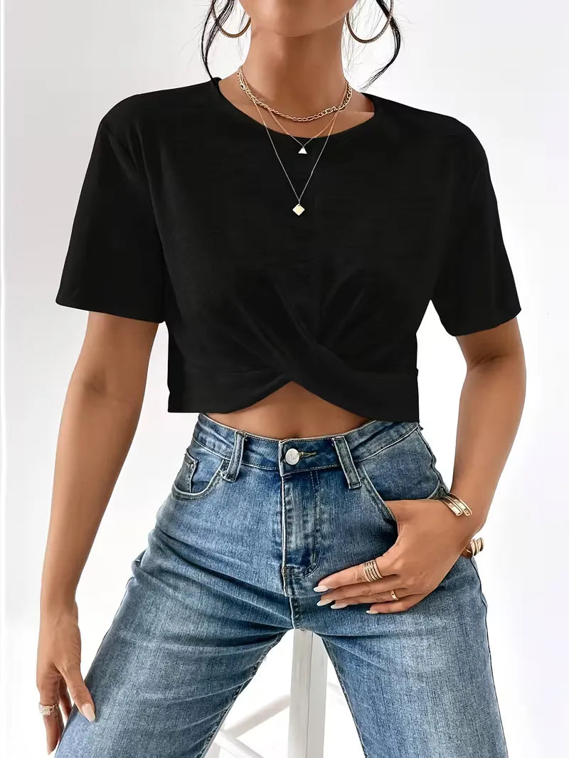 T-shirt avec détail torsadé