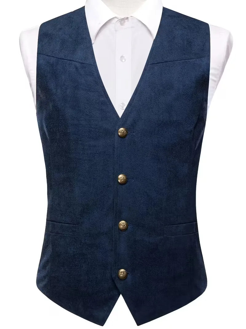 Gilet avec col en V et boutons
