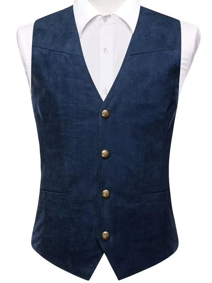Gilet avec col en V et boutons