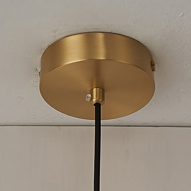 Scandinavian Round LED Pendant Light with Copper Finish