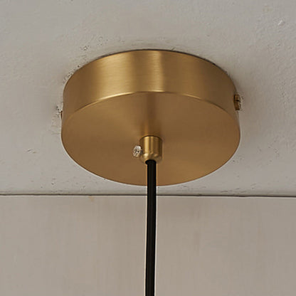 Scandinavian Round LED Pendant Light with Copper Finish