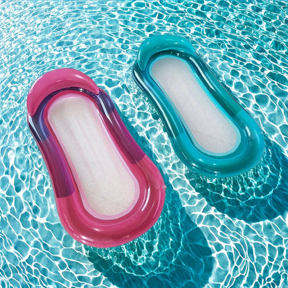 Materassino gonfiabile da piscina con schienale e superficie in rete, per rilassarsi in acqua