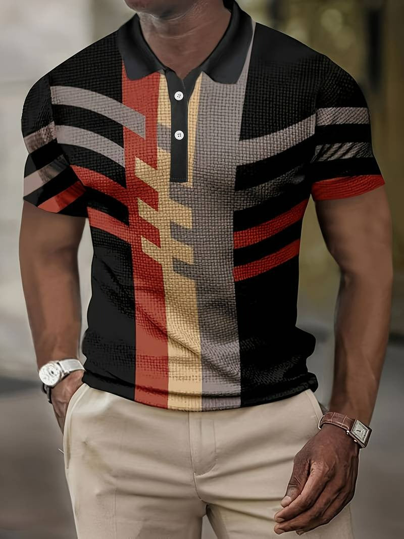 Men's Polo with 1/4 Buttons in Vintage Style - Gunter
