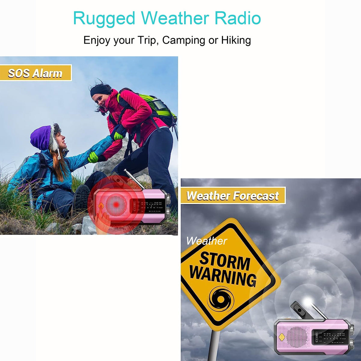Daykit Portable AM/FM Radio – With Solar Panel and Torch