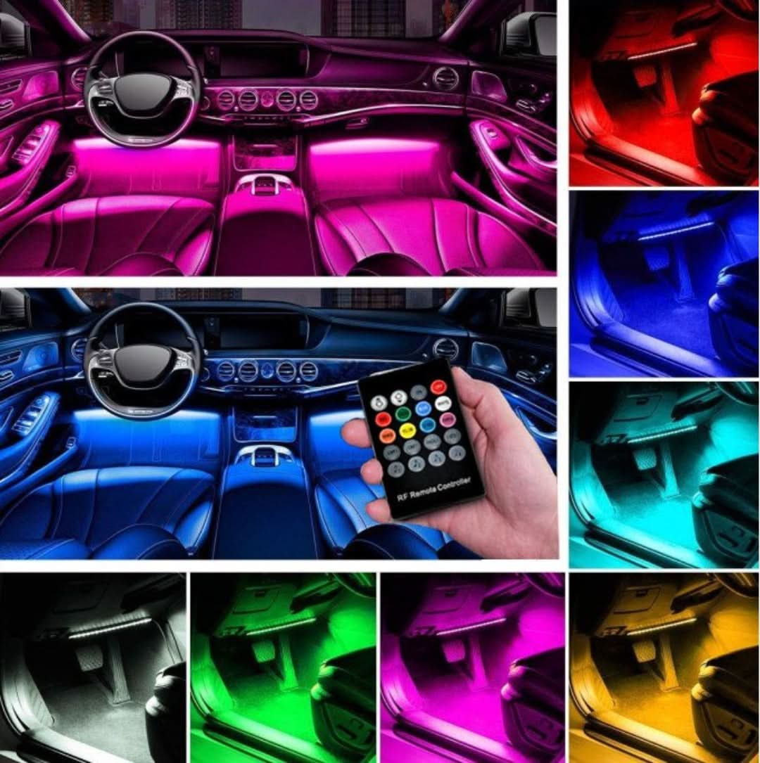 Auto Interior Ambient Lights - (Includes 4 Light Bars)