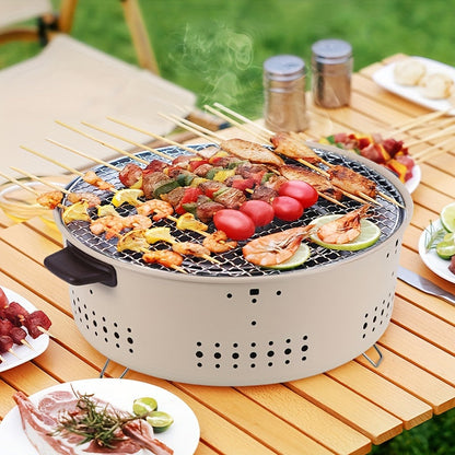 Foldable Stainless Steel Charcoal Barbecue for Outdoors