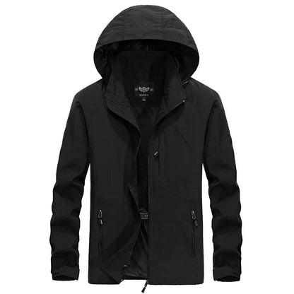 Waterproof Outdoor Men's Jacket with Detachable Hood