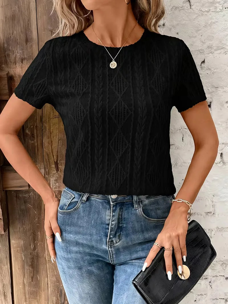 Jacquard Pattern T-shirt