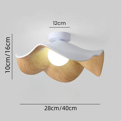 Scandinavian Wooden Lotus Pendant Light