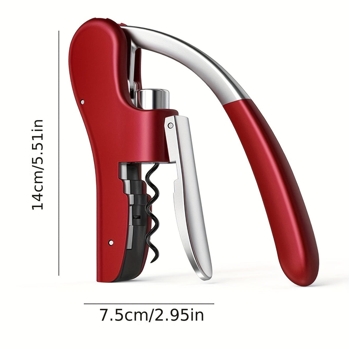Ergonomic Corkscrew – Open Wine Bottles Quickly and Safely for Home and Hospitality