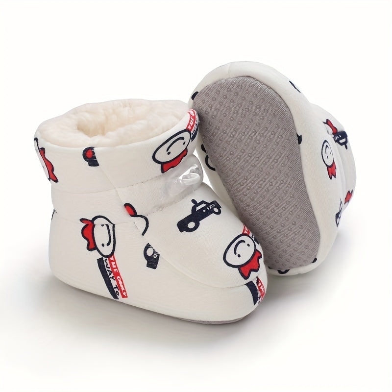 Botines de forro polar adorables y cómodos, fáciles de poner, para bebés y niñas y niños - Happie