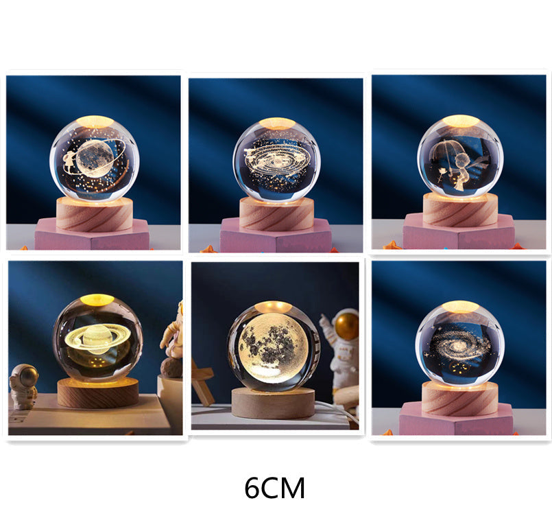 Lampada Notturna LED 3D Crystal Glow