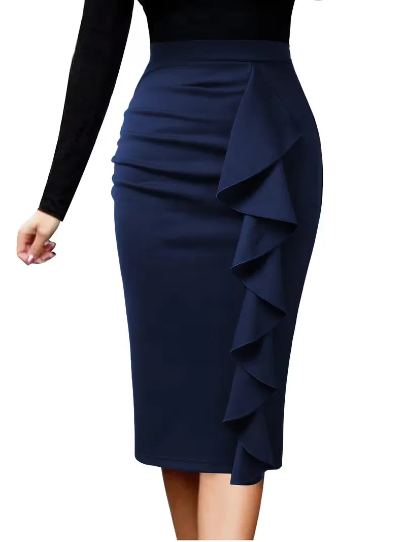 Jupe plissée taille haute