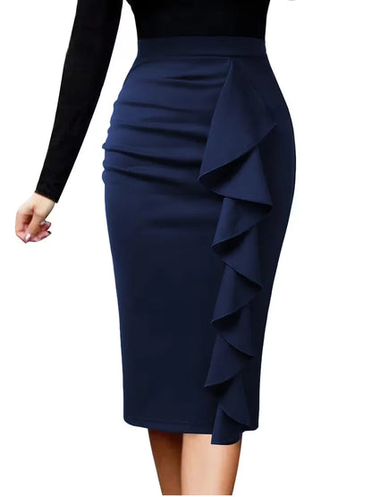 Jupe plissée taille haute