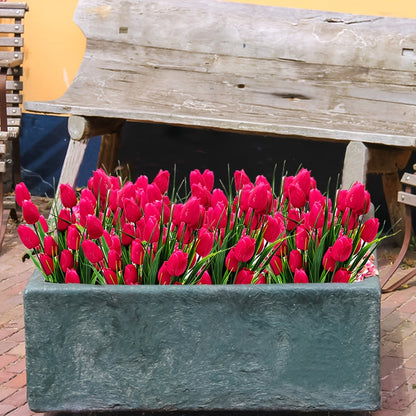 Set of 6 Bunches of Artificial Tulips – UV Resistant and Realistic for Garden and Interior Decoration