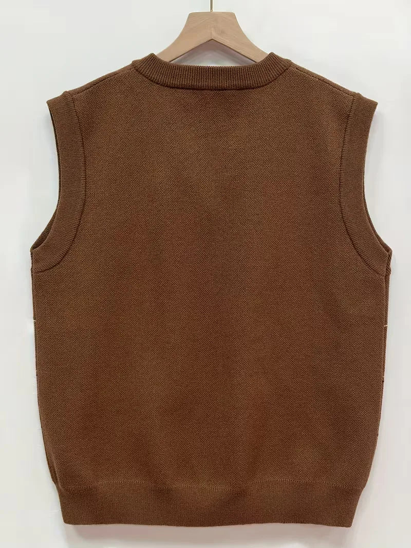 Gilet sans manches à col en V