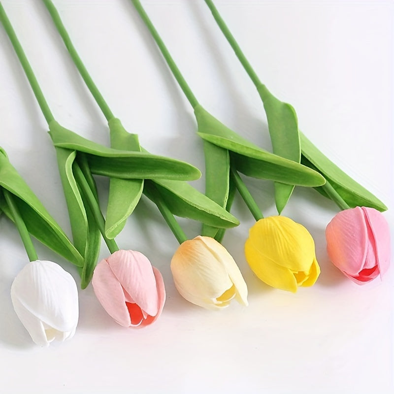 Set mit 15 naturgetreuen Kunsttulpen – ideal für Hochzeiten, Partys und die Dekoration zu Hause