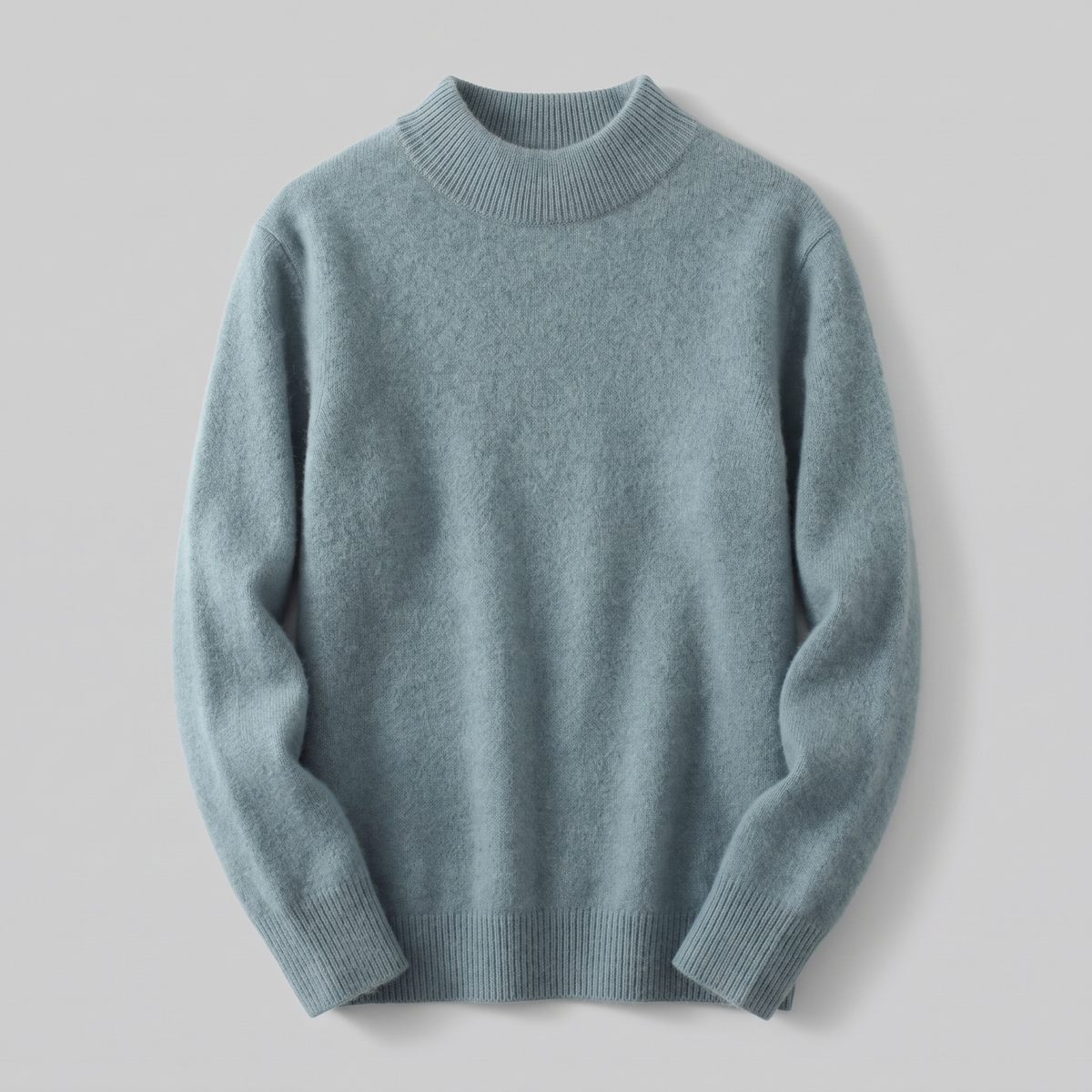 Ladies' Cosy Knitted Jumper with Stand-Up Collar and Ribbed Cuffs