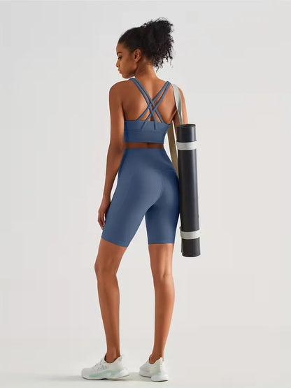 High-Waisted Sports Shorts