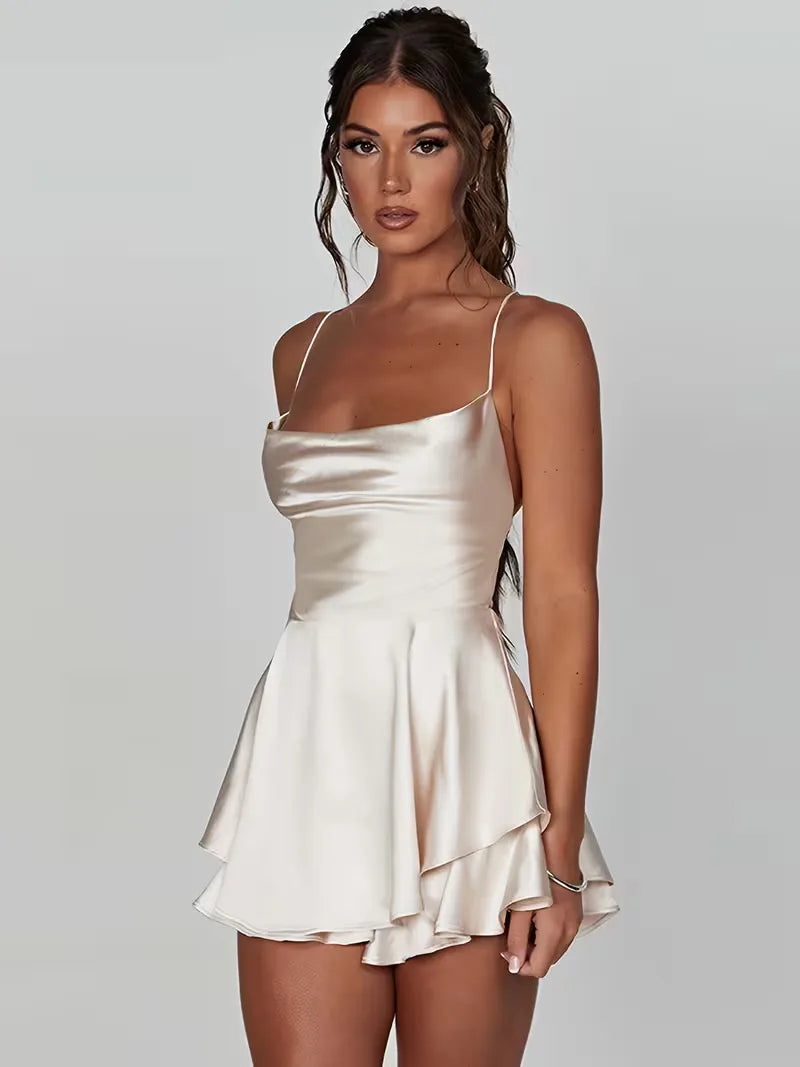Robe de soirée à bretelles spaghetti