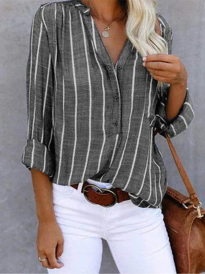 Avalon - Trendy Striped Blouse