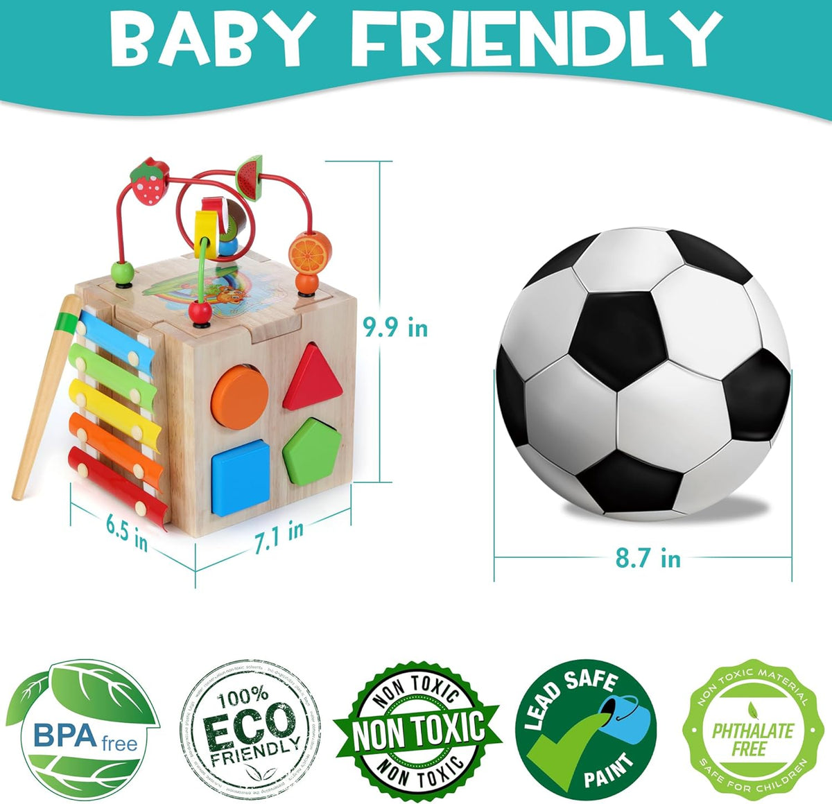 Montessori Activity Cube - 8-in-1 Educational Play Fun