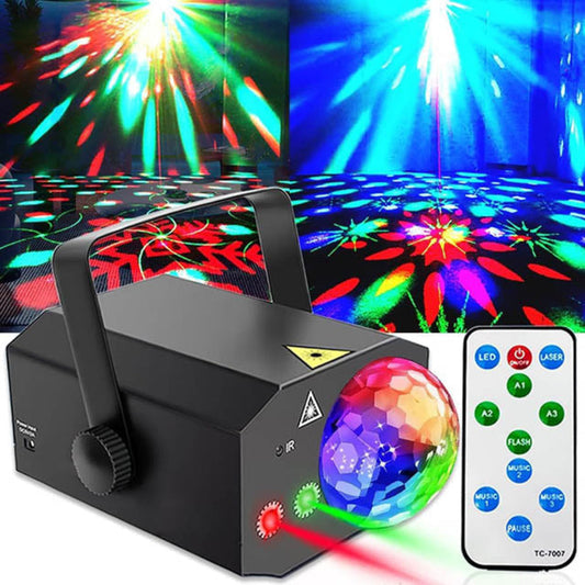 Luz de discoteca láser 2 en 1