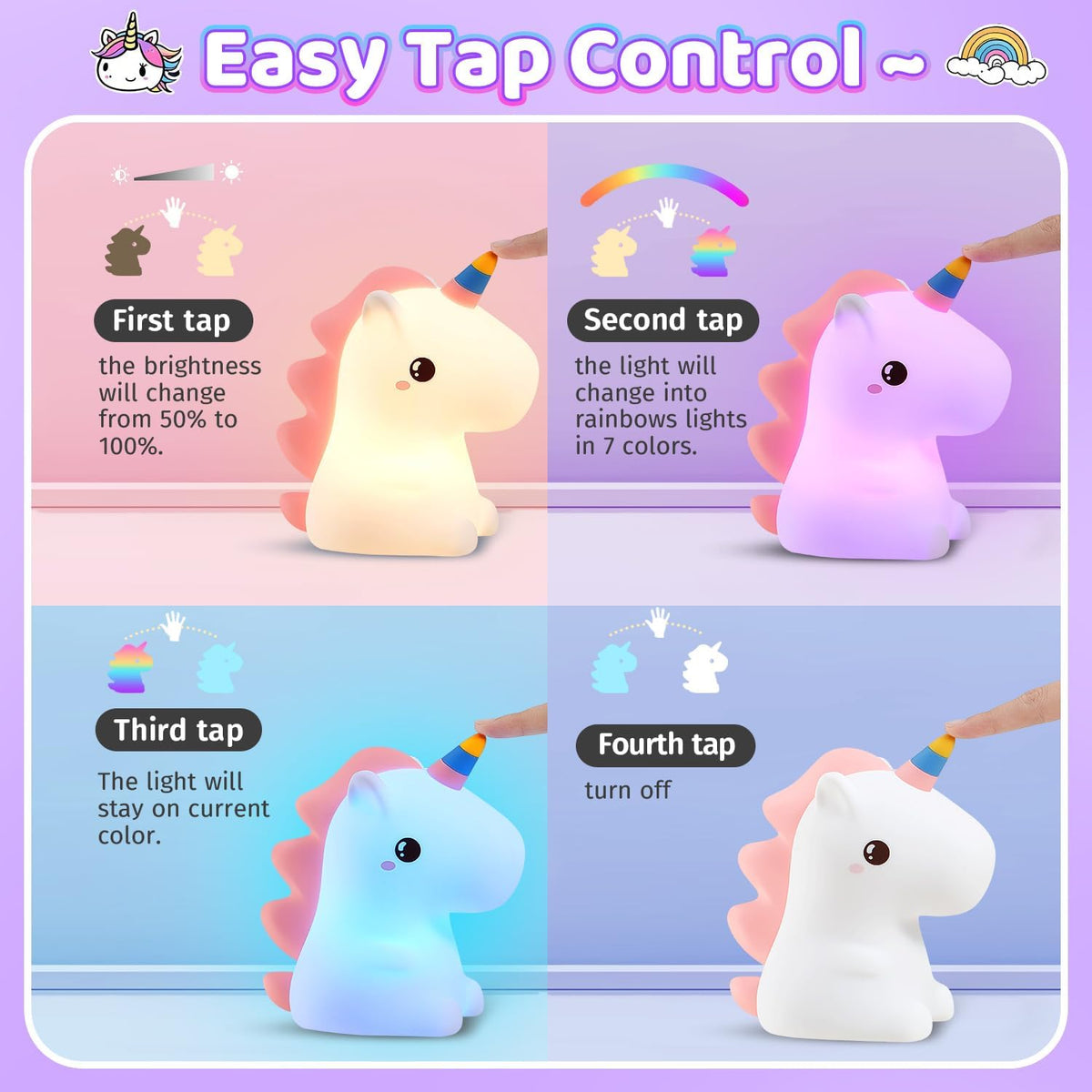 Unicorn Night Light with Soft Glow for a Soothing and Magical Atmosphere in the Children's Room