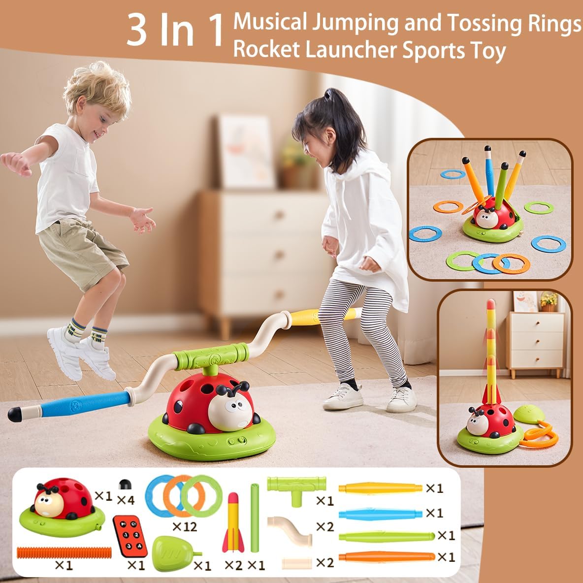 3-in-1 Ring Toss - Rocket Games Adventure - Unique Entertainment