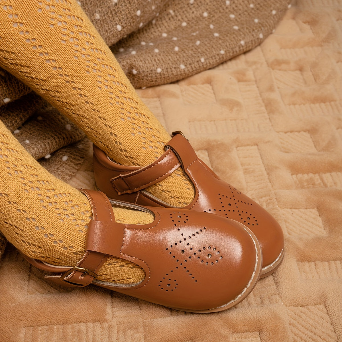 Girls' flat vintage anti-slip casual shoes - Lolli