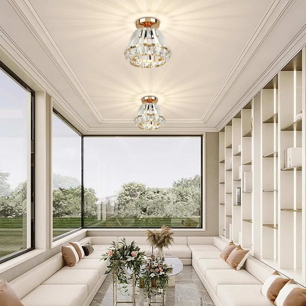 Luxury Crystal Ceiling Light Nordic Design