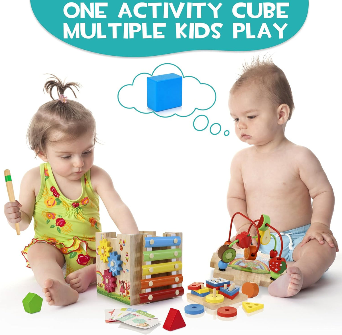 Montessori Activity Cube - 8-in-1 Educational Play Fun