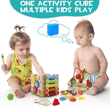 Montessori Activity Cube - 8-in-1 Educational Play Fun