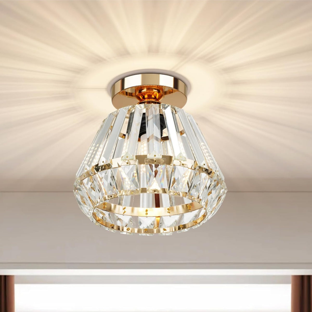 Plafón de cristal de lujo de diseño nórdico