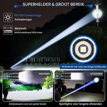 100000 lumen flashlight