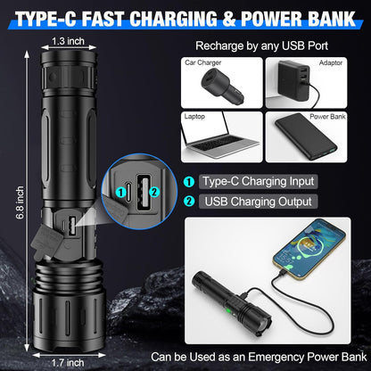 Torcia UltraBright - Potente e ricaricabile