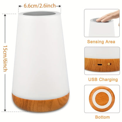 Lampada touch dimmerabile con 13 colori RGB – Ideale per la camera da letto, come lampada da comodino e luce notturna