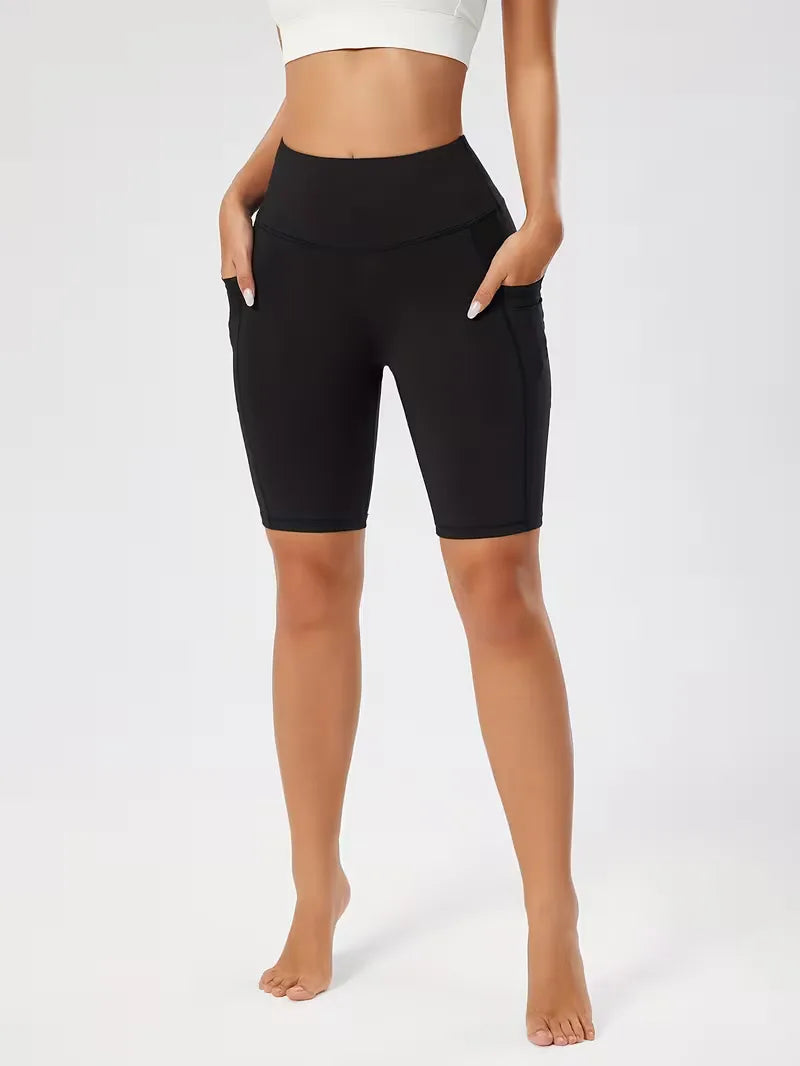 Shorts taille haute coupe slim