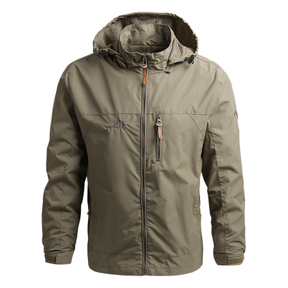 Windproof, waterproof men's jacket in military style - Luis