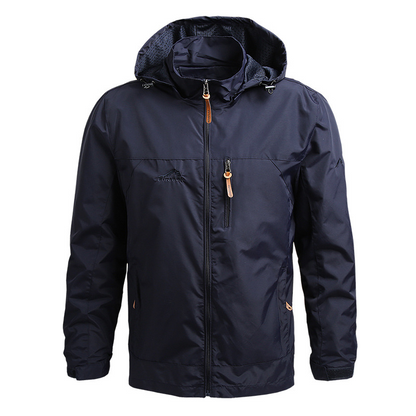 Windproof, waterproof men's jacket in military style - Luis