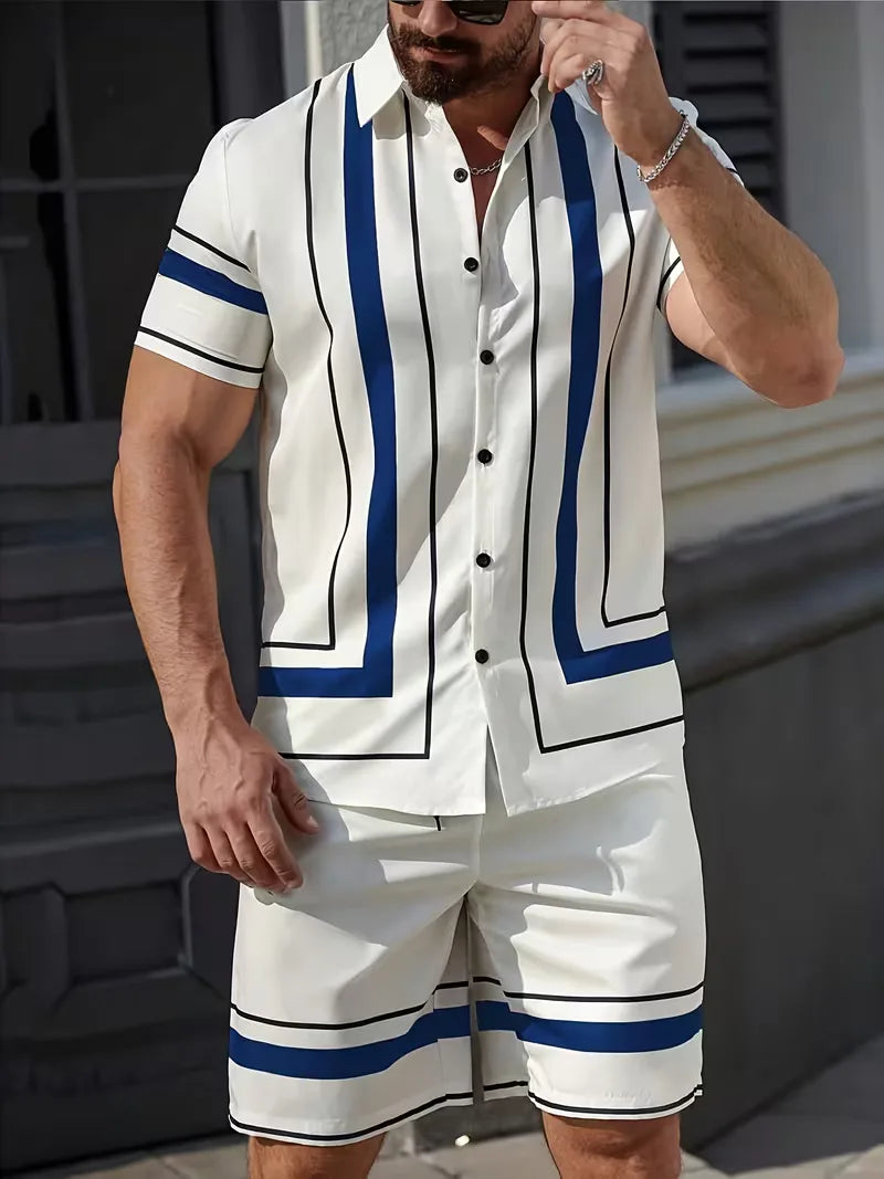 Ensemble de vêtements d'été avec imprimé géométrique