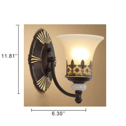 LuminoGlow - Lampada da parete retrò con doppio paralume