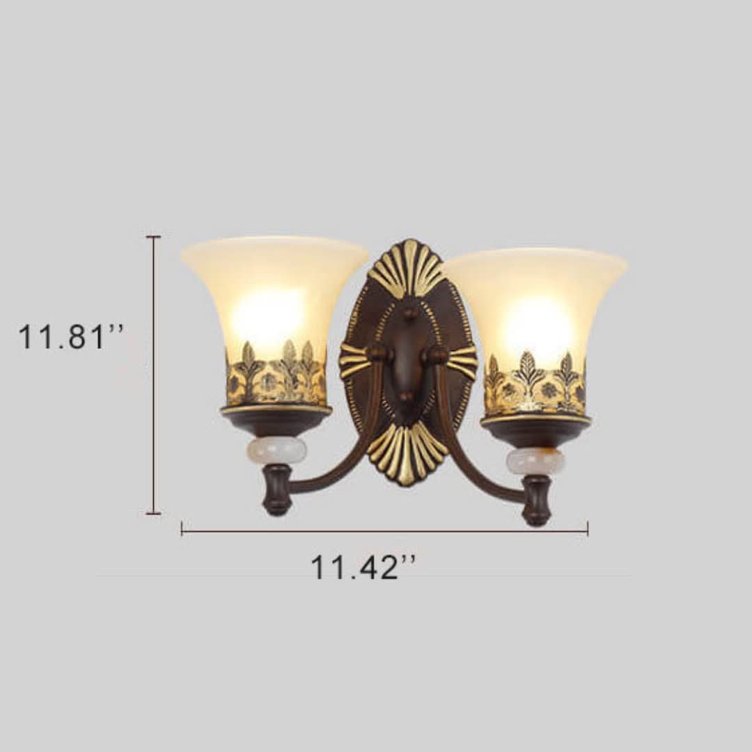 LuminoGlow - Lampada da parete retrò con doppio paralume